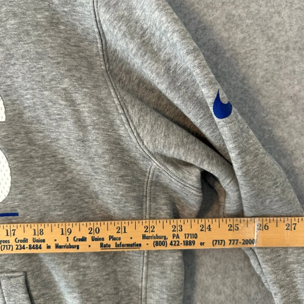 Nike Buffalo Bills Hoodie Mens Size M Gray Pullover Fleece NFL Fan Gear